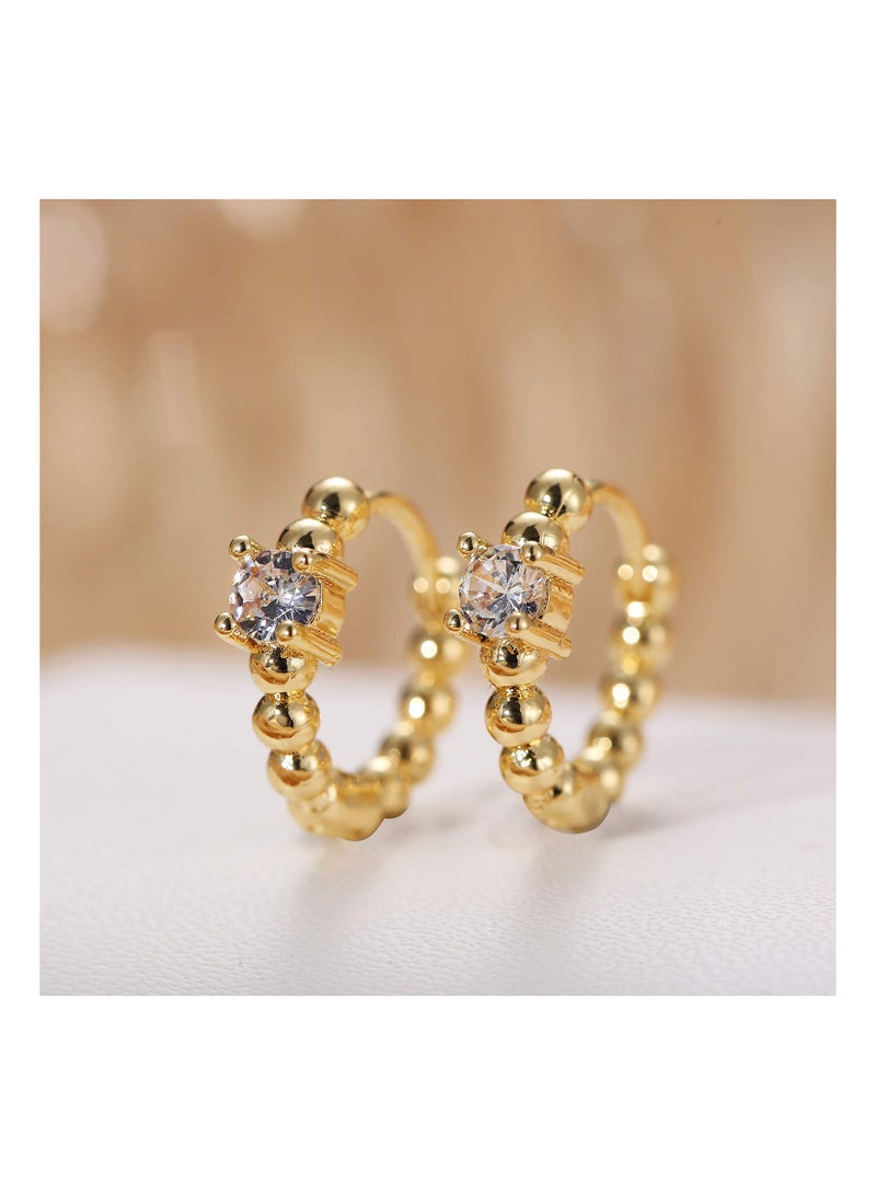 SYOSI 5 Pairs Gold Silver Huggies Hoop Earrings Set, Small Dangle Chain Hoop Earrings Fashion Huggies Earrings Jewelry Stylish Dangle Hoop Earrings Set Chic Huggies Hoops Jewelry Set for Women Girls - Image 3