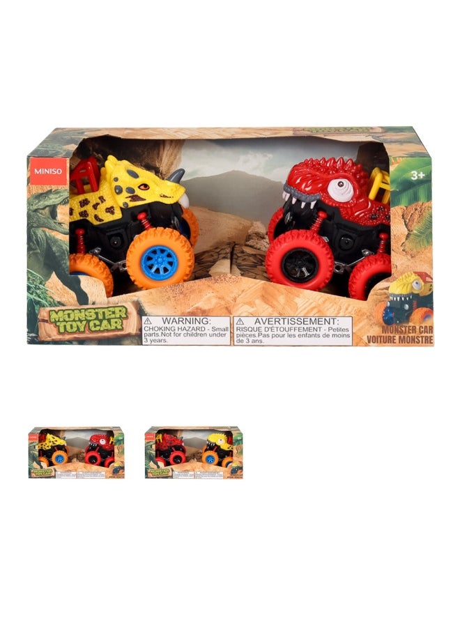 Miniso 10U Dinosaur Series Inertial Cars - 2 Pack(Tyrannosaurus.Triceratops) 