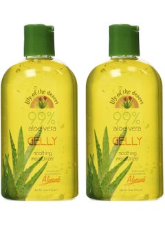 Lily Of the Desert Lily Of The Desert Gelly Moisturizer  99 Organic Aloe Vera Gel for Skin After Sun Care with Aloe Vitamin E Oil and Vitamin C for Sunburn Relief 12 Fl Oz Pack of 2 