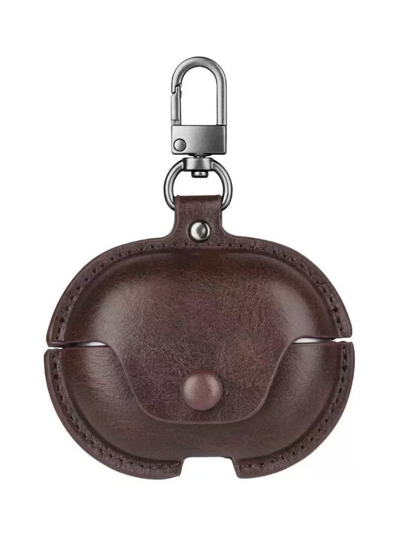 AJKMEN For Huawei Freebuds 4i/5i/6i PU Leather Earphone Case Earphone Case with Key Dark Brown
