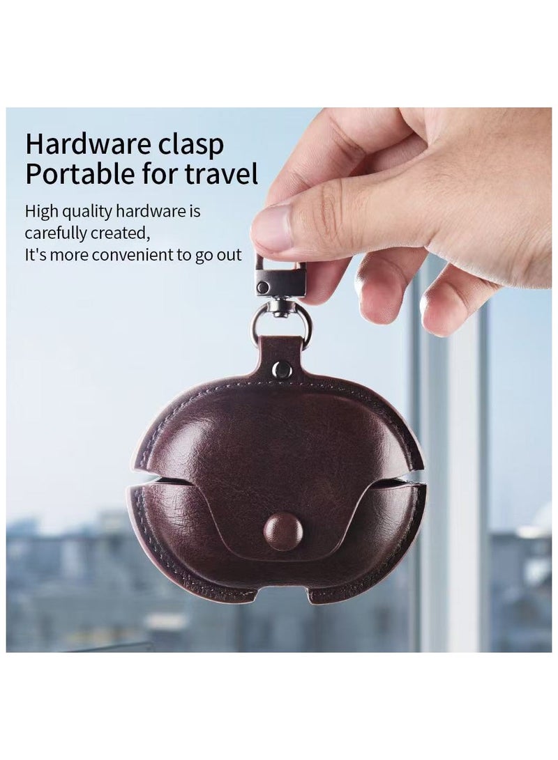 For Huawei Freebuds 4i/5i/6i PU Leather Earphone Case Earphone Case with Key Dark Brown