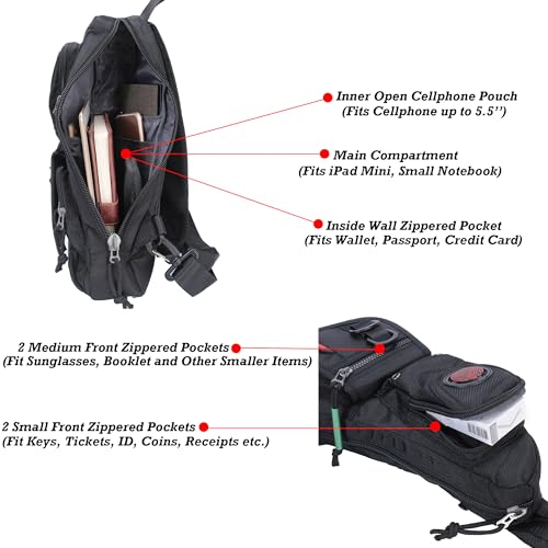 NICGID Sling Backpacks, Sling Chest Bag Shoulder Crossbody Bags for Men Women Outdoor Travel - Image 4