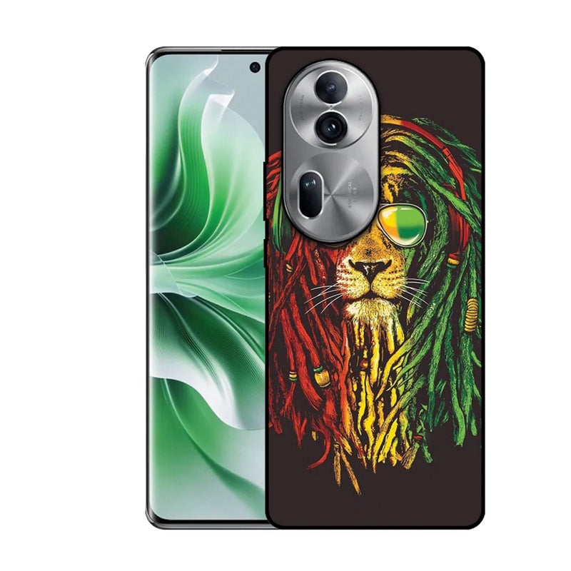 EYE CATCH Printed Protective Case Cover For Oppo Reno 11-  Reggae Lion - Image 1