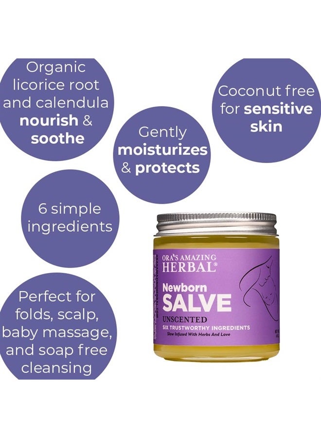 Ora's Amazing Herbal Newborn Salve, Baby Calendula Cream, Baby Acne Treatment, EWG Verified Baby Eczema Cream, Cradle Cap Treatment, Diaper Ointment, Natural Baby Care with Organic Calendula, Ora's Amazing Herbal  - Image 4
