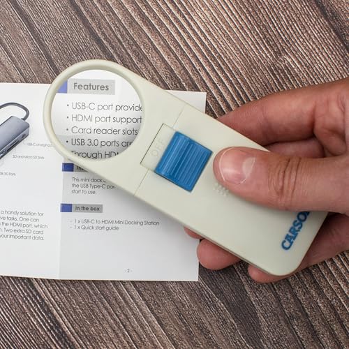 Carson Ultra OPTIX SV-2LP-LED Pocket Lighted Magnifier, SV-70 - Image 4