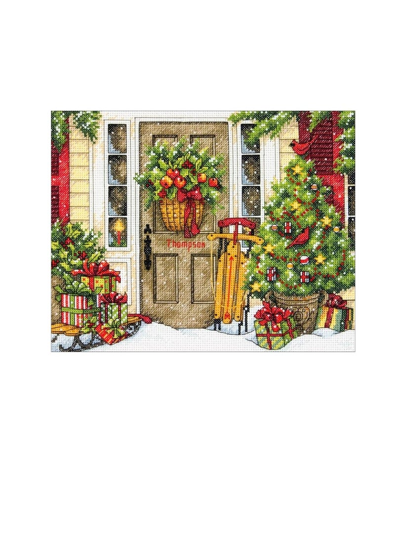 Home For The Holiday Counted Cross Stitch Kit 10 inch x 8 inch - Image 3