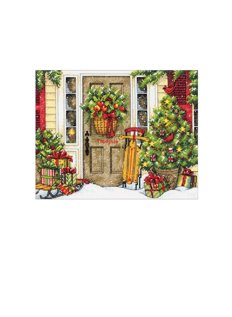 Home For The Holiday Counted Cross Stitch Kit 10 inch x 8 inch - Image 2