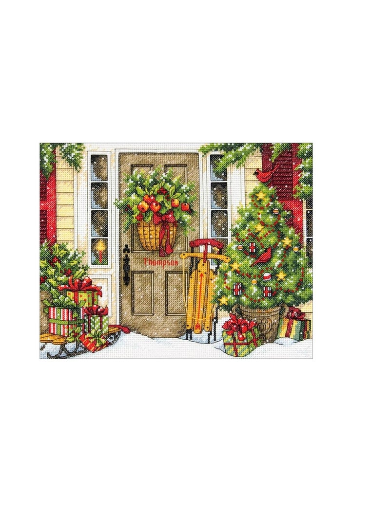 Home For The Holiday Counted Cross Stitch Kit 10 inch x 8 inch - Image 1