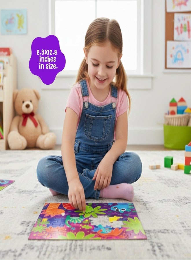 DINO MINI Dinomini Floor Puzzles for Toddlers 4-in-1 Value Pack - 4 x Puzzles for Toddlers 2-4 - 24, 36, 48 & 60 Pieces - Preschool Learning Activities - Learning & Educational Toys - Image 5