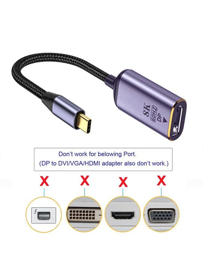 NFHK USB4 USB-C Type-C Source to Displayport DP Female Cable Display 8K 60HZ UHD 4K Monitor Displays - Image 2