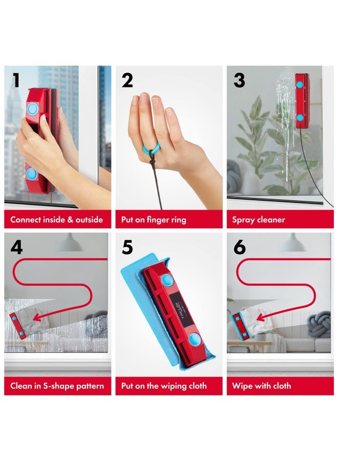 Tyroler Bright Tools The Glider D2 Magnetic Window Cleaner for Double Glazed Windows Fit to 03in 07in Window Thickness Glass Cleaner - Image 4