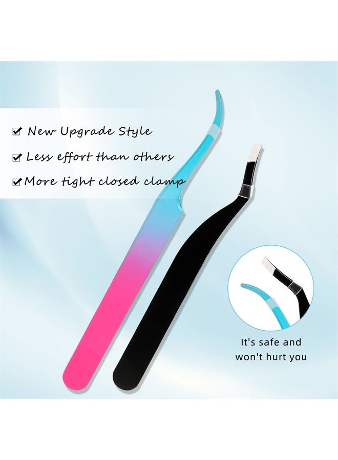 KevKev Eyelash Applicator for Cluster Lashes, Lash Clusters Tweezers Kit with Lash Applicator and 1 Eyebrow Tweezers - Image 3