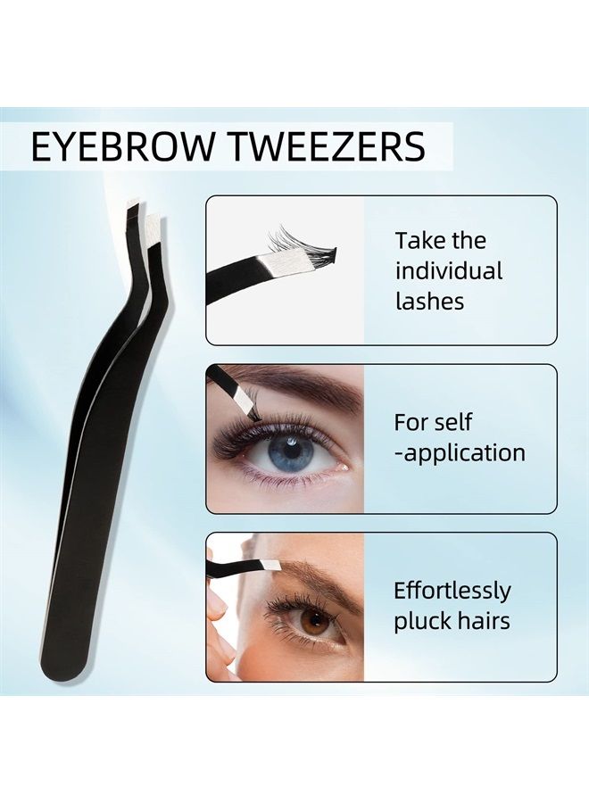 KevKev Eyelash Applicator for Cluster Lashes, Lash Clusters Tweezers Kit with Lash Applicator and 1 Eyebrow Tweezers - Image 5