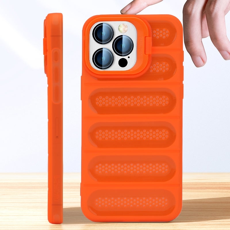 HuHa Case Cover For iPhone 14 Pro Invisible Holder Cooling Phone Case(Transparent Grey) - Image 2