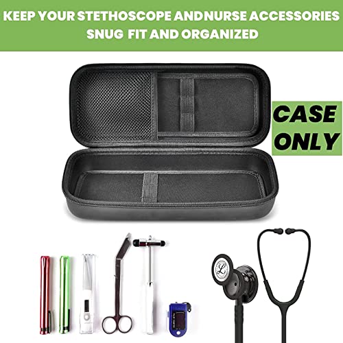 ALKOO Stethoscope Case Compatible with 3M Littmann Classic III Monitoring/Lightweight II S.E/Cardiology IV Diagnostic/MDF Acoustica Stethoscopes- Black Flower - Image 2