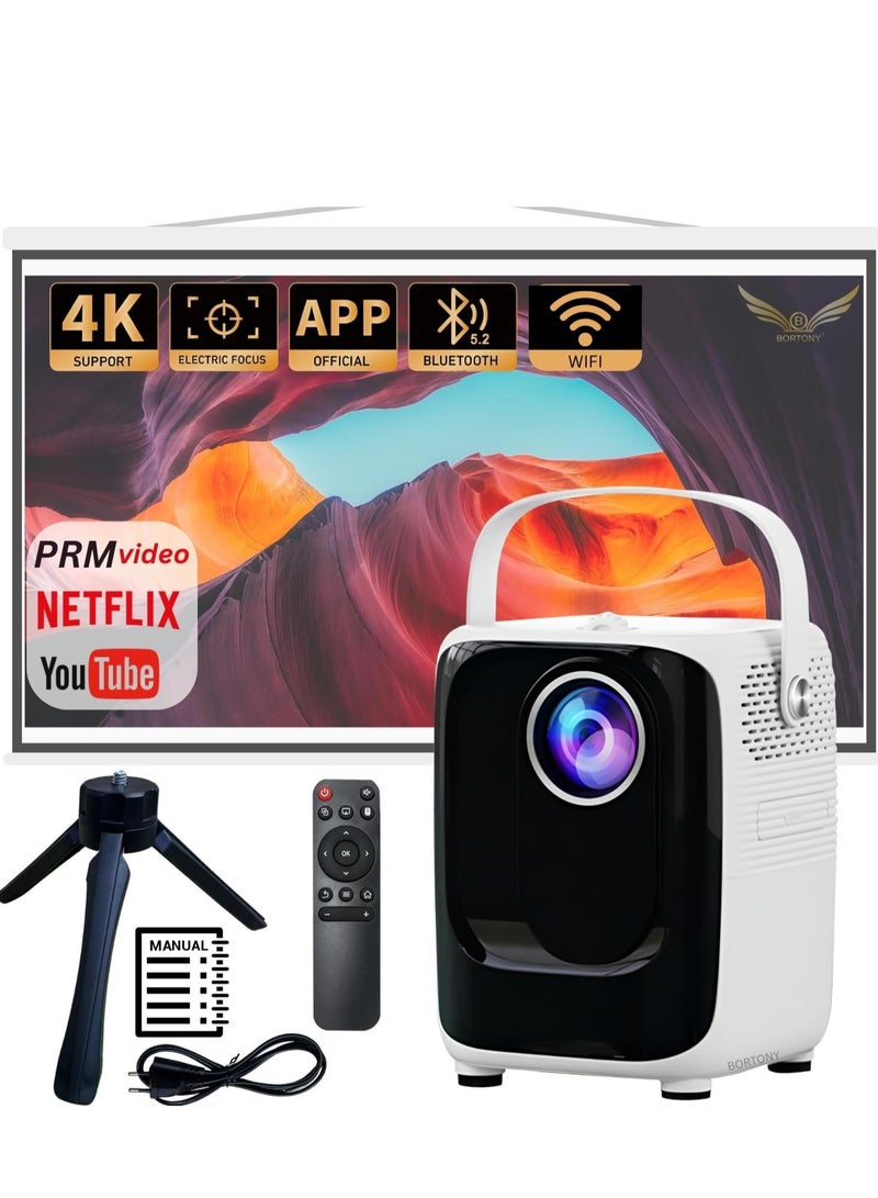 ELTRAZONE Mini Projector S10: 1080P HD, 8000 Lumens Brightness, 5G WiFi, and Bluetooth for Easy Streaming - Image 1