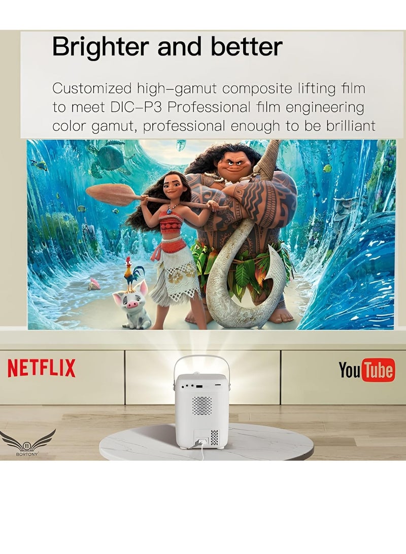 ELTRAZONE Mini Projector S10: 1080P HD, 8000 Lumens Brightness, 5G WiFi, and Bluetooth for Easy Streaming - Image 2