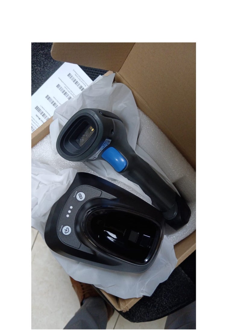 PRO - PR-3208R Usb Wireless Barcode Scanner With Standsymcode Barcode Scanner Wireless Versatile  Rechargeable Cordless 1D/2D Barcode Reader Usb Handheld Bar Code Scanner Wireless  With CRADLE , USB, DONGLE - Image 1