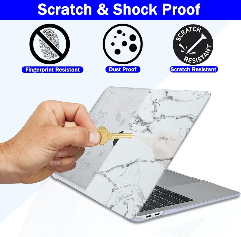 Gioia Bazaar Compatible with MacBook Air 15 inch Case Cover 2023 Release A2941 M2 Chip, Protective Plastic Hard Shell Case Cover (Marble White Black) - Image 4
