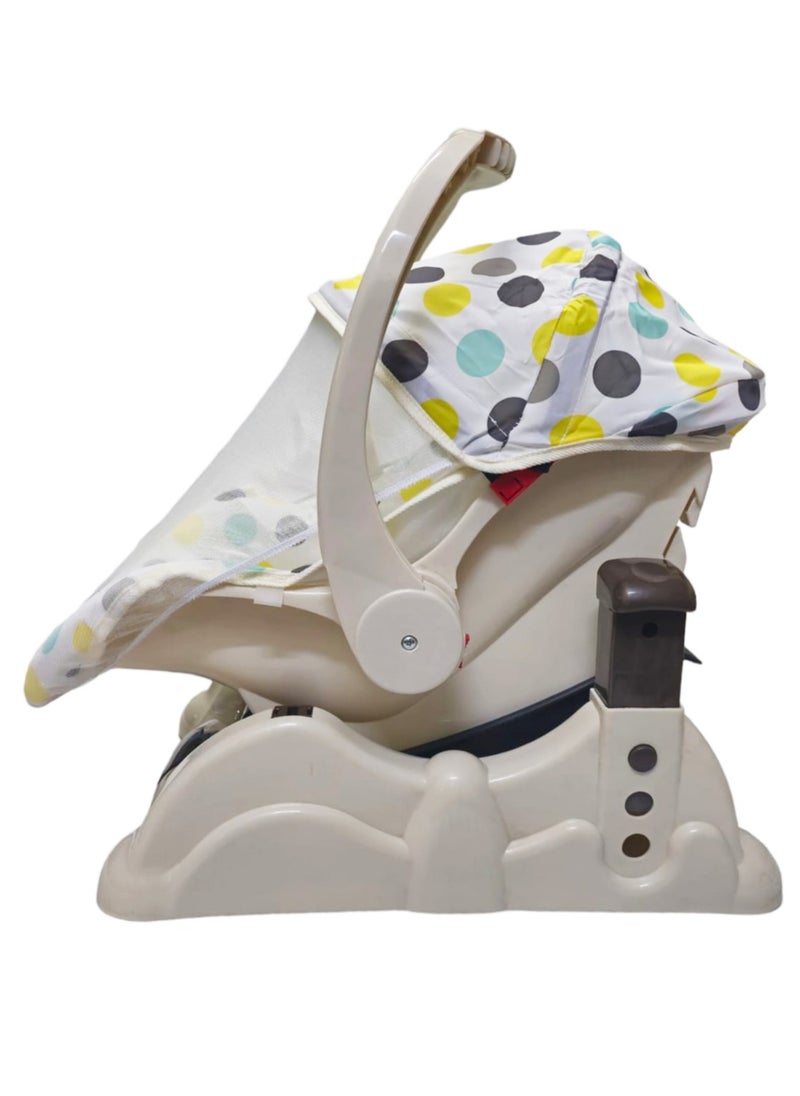 BABYCARA Baby Rocking Chair Adjustable 3 Different Heights Detachable Base with Net and Comfortable  - Image 2