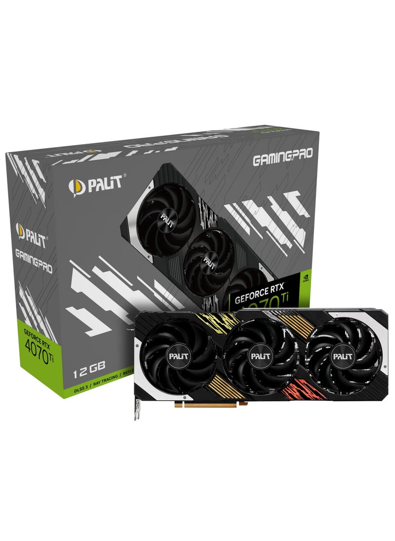 NVIDIA GeForce RTX™ 4070 Ti GamingPro, 12GB GDDR6X Graphics Card, 7680 Cores, 2610 MHz Boost Clock Speed, 192 Bit Memory, PCI Express Gen4, 1xHDMI 2.1, NED407T019K9-1043A