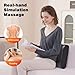 Boriwat Back Massager with Heat Percussion Shiatsu 2in1 Massager for Lower Back Pain Relief 3D Deep Tissue Kneading Massage Pillow for Back Waist Leg Foot Relax Gifts for Women Men - Image 4