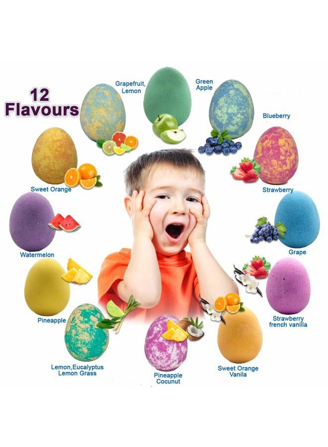 KIMUSE Easter Bath Bombs for Kids with Surprise Inside - 12 Organic Bubble Bath Fizzies with Dragon Egg Toys. Gentle & Kids Friendly w/Rich Bubbles & Rainbow Colors, Birthday Gifts for Boys, Girls - Image 5