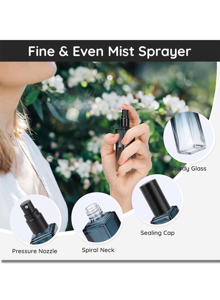 ساني بخاخ عطر للسفر سعة 20 مل، زجاجتان عطر محمولتان قابلتان لإعادة التعبئة، زجاجات رذاذ زجاجية فارغة لتوزيع مستحضرات التجميل كولونيا، زجاجة بخاخ عينة رذاذ ناعم للسفر - Image 3
