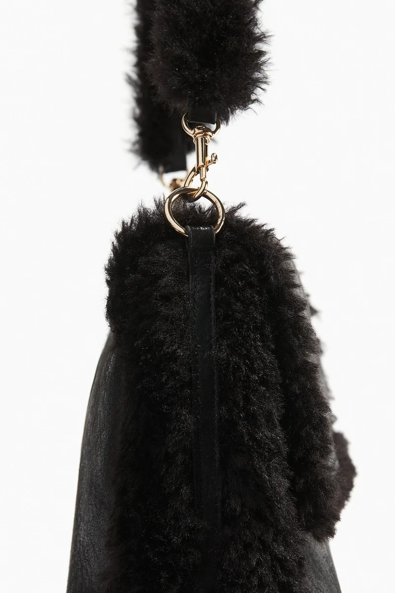 H&M Fluffy-Trim Shoulder Bag