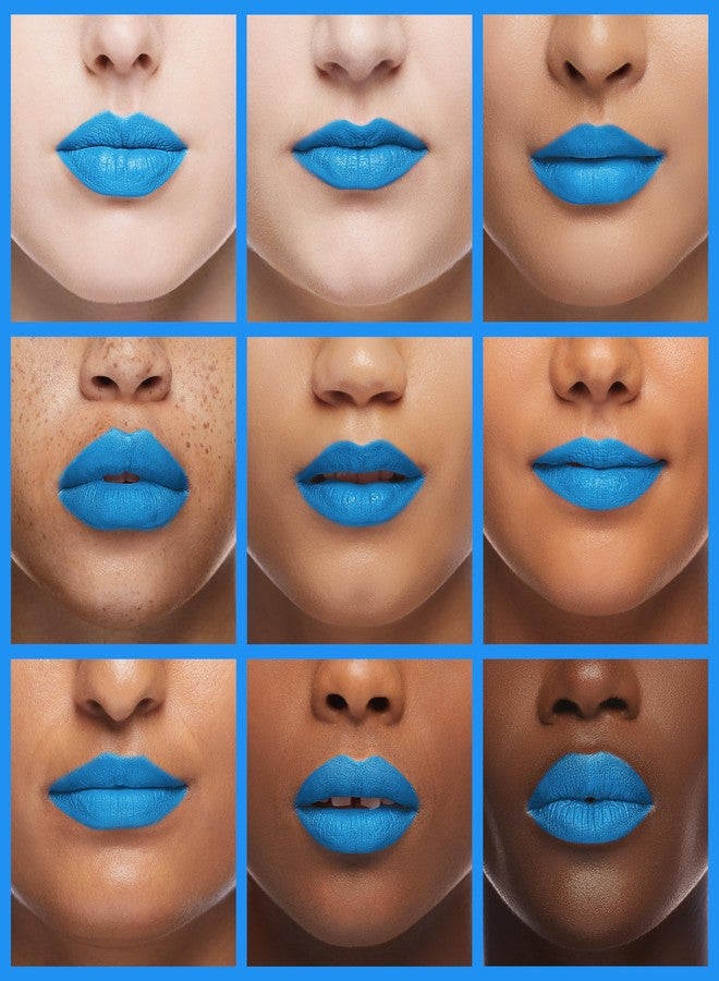 AKARY Blue Matte Lipstick Makeup, Long-Lasting Non-Stick Cup Goth Lip Gloss, Vintage Lipstick Cosmetics Party Makeup Gift, Professional Foundation High Impact Color for Women Halloween Party Cosplay - Image 4
