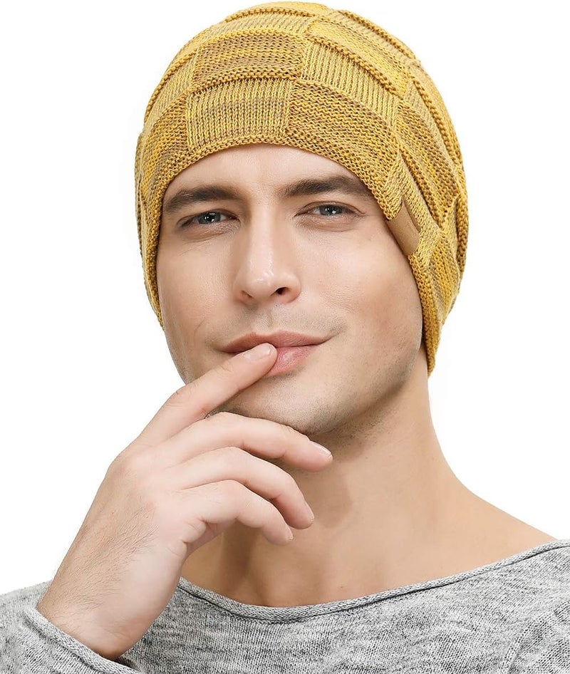 Vgogfly Slouchy Beanie for Men Winter Hats for Guys Cool Beanies Mens Lined Knit Warm Thick Skully Stocking Binie Hat - Image 3