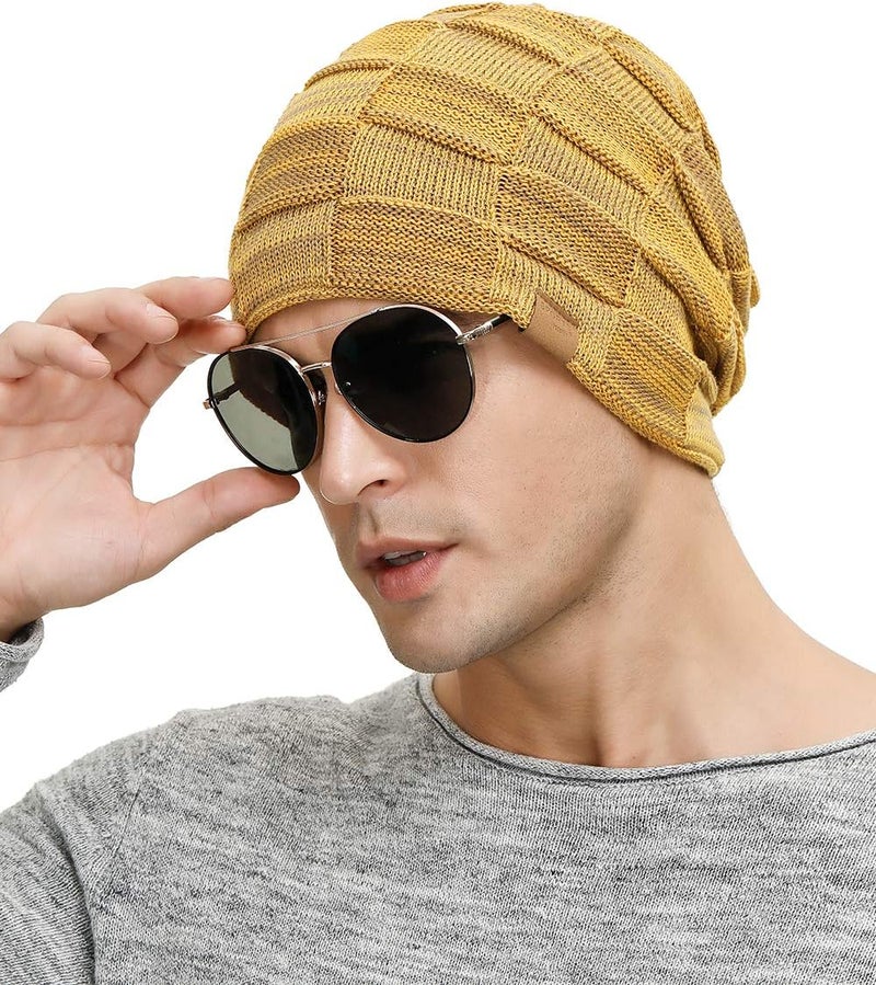 Vgogfly Slouchy Beanie for Men Winter Hats for Guys Cool Beanies Mens Lined Knit Warm Thick Skully Stocking Binie Hat - Image 4