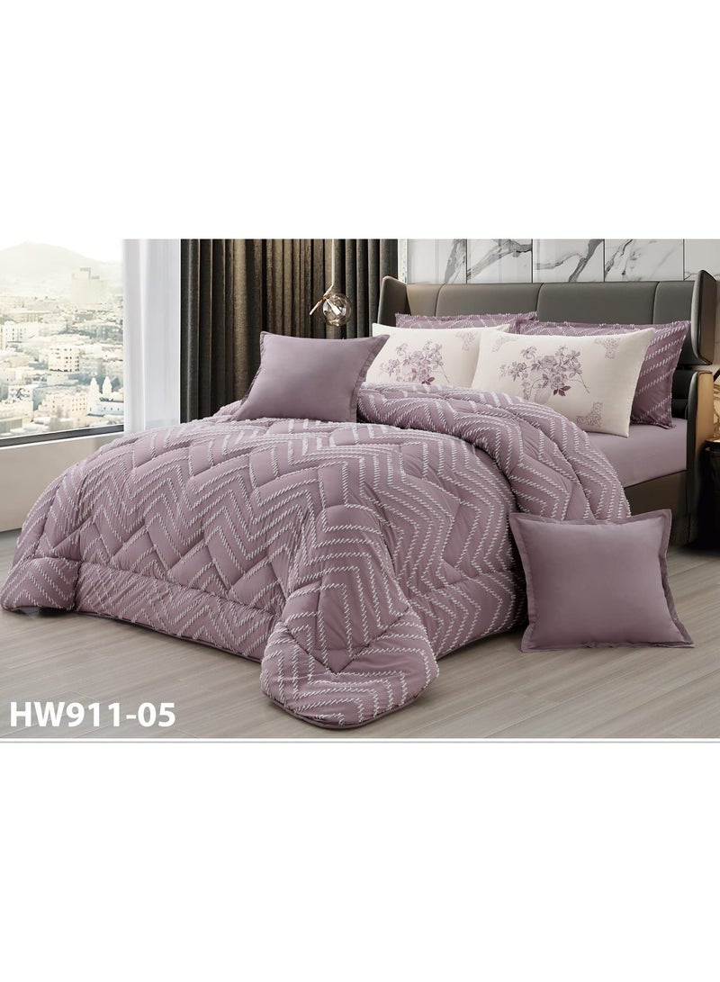 Moon 8-piece summer comforter set for two people, fixed middle filling, size 230 x 250 