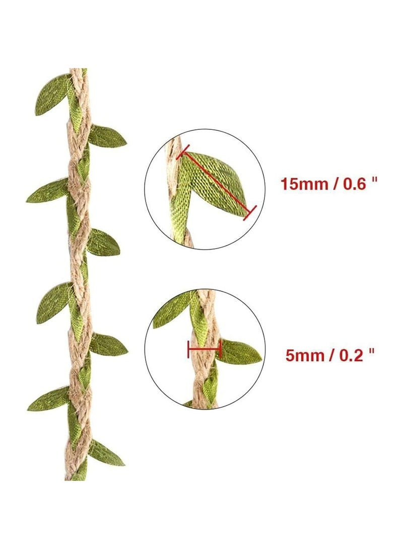2 Rolls Craft 10M Artificial Vine Fake Foliage Leaf Plant Garland Rustic Wedding Home Decor - Image 3