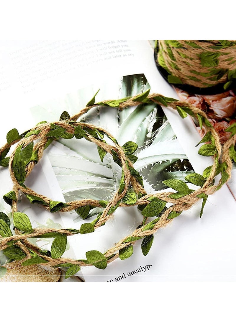 2 Rolls Craft 10M Artificial Vine Fake Foliage Leaf Plant Garland Rustic Wedding Home Decor - Image 4