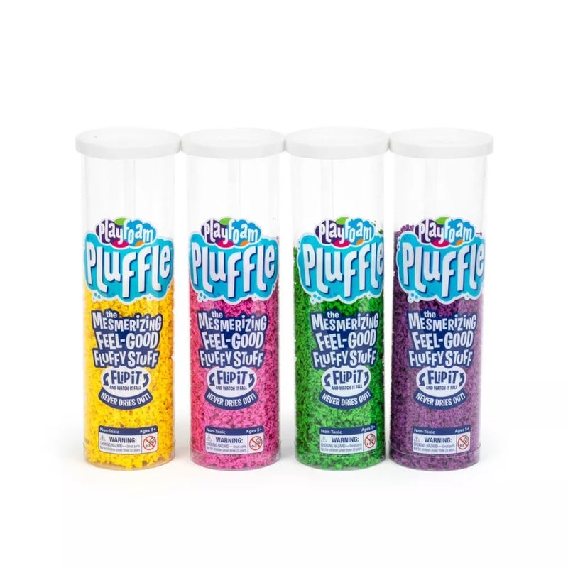 Educational Insights Pluffle 4Pack  Sensory Bin Foam Set No Mess Alternative to Sand Toys  Slime for Toddlers at Home or in the Classroom Fun Sensory Table Filler Gift for Ages 3 - Image 2