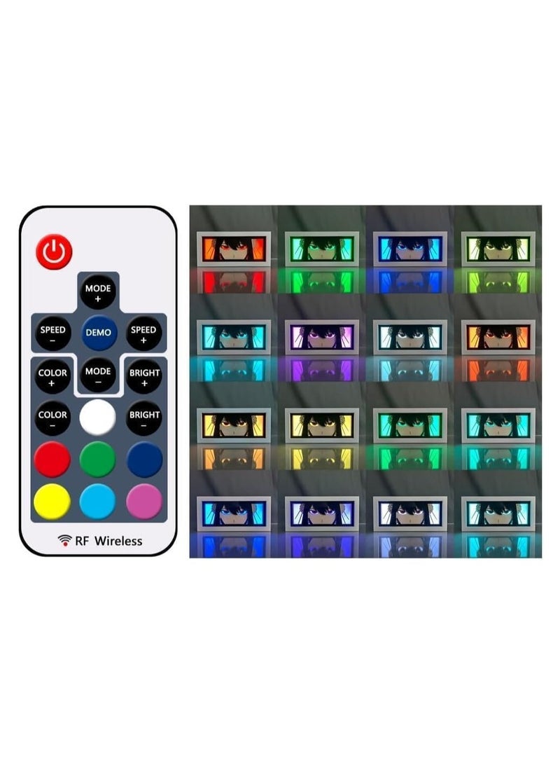 بلاك صندوق إضاءة LED للأنمي، إضاءة متعددة الألوان RGB، مصباح طاولة لعشاق الأنمي، ضوء ليلي لتزيين الغرفة، ديكور مكتبي للأنمي. - Image 2