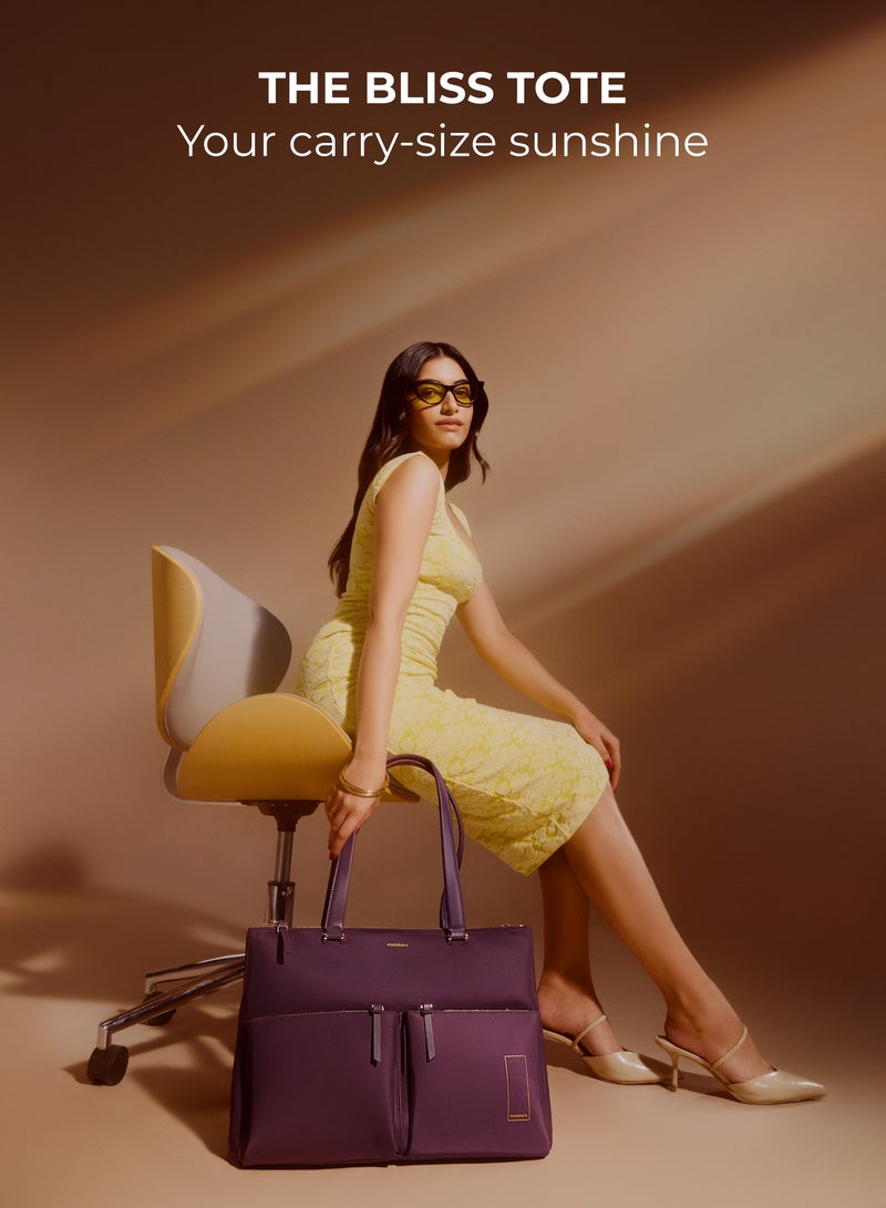Mokobara The Bliss Tote - Vegan Leather, Plot Twist, Purple - Image 2