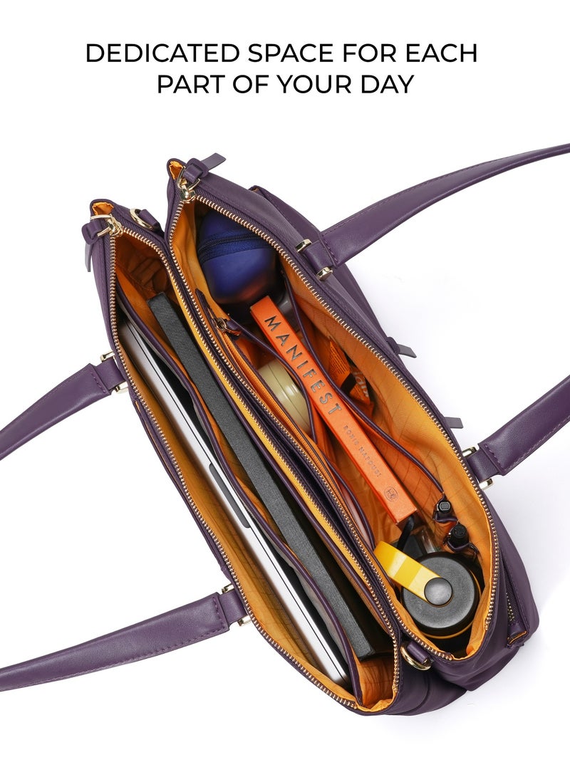 Mokobara The Bliss Tote - Vegan Leather, Plot Twist, Purple - Image 3