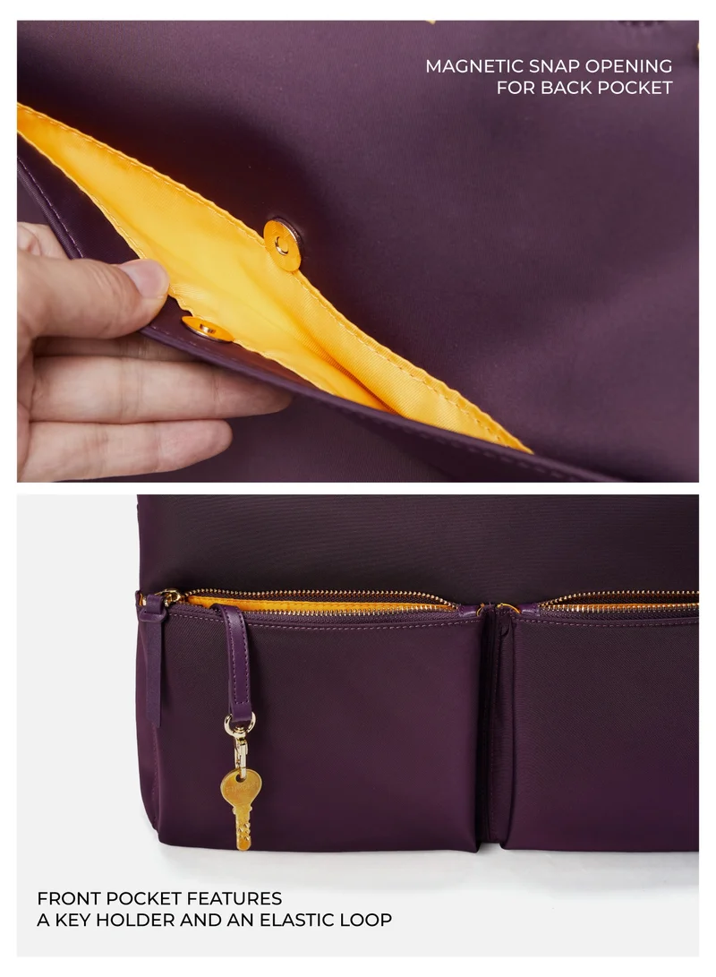 Mokobara Plot Twist The Bliss Tote - Vegan Leather, Plot Twist, Purple for Women | Best Price UAE