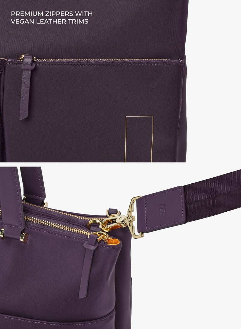 Mokobara The Bliss Tote - Vegan Leather, Plot Twist, Purple - Image 4