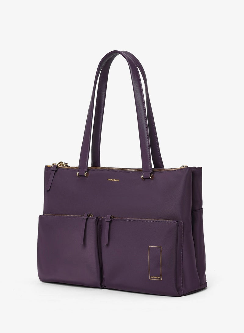 Mokobara The Bliss Tote - Vegan Leather, Plot Twist, Purple - Image 1