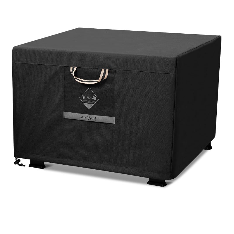 QH.HOME QHHOME Fire Pit Cover Square Heavy Duty Fabric 100 Waterproof Fits Outdoor for 2930 inch31 inch32 inch Fire PitTable CoverGas Fire Pit Cover 32L x 32W x 24HBlack