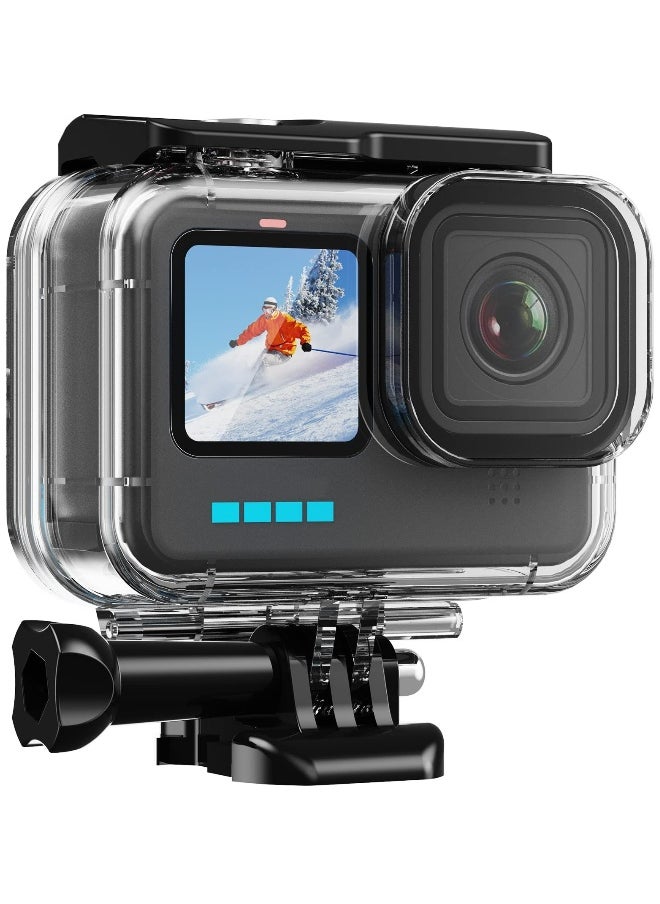 توبليو - حافظة مقاومة للماء لكاميرا GoPro Hero 12 11 10 9 Black، غلاف غوص تحت الماء حتى 60 متر مع ملحقات حامل لكاميرا Go Pro Hero12 Hero11 Hero10 Hero9. - Image 1