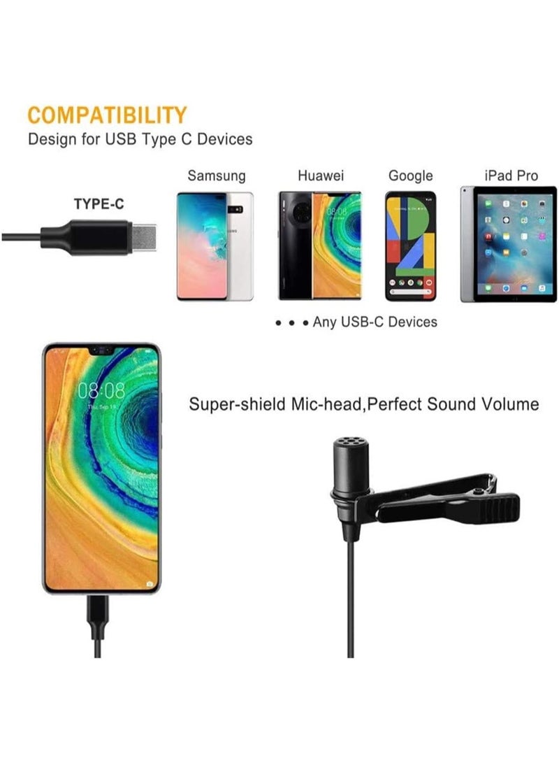 Clip Microphone for Smartphones – Type-C Omnidirectional Mini Condenser External Mic - Image 2
