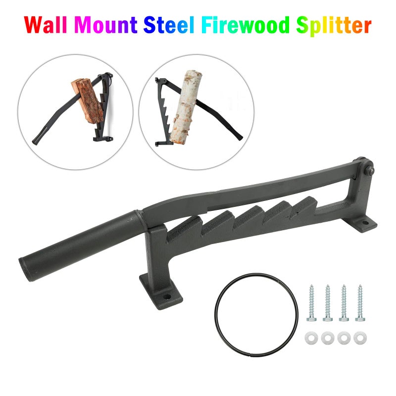 Frezon Wall Mount Steel Firewood Splitter,Kindling Wood Cracker Cutting Tool,firewood kindling Splitter for Home Indoor Outdoor - Image 5
