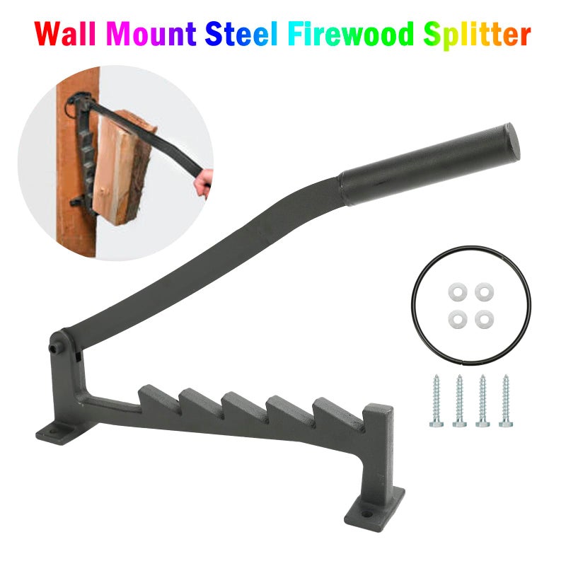 Frezon Wall Mount Steel Firewood Splitter,Kindling Wood Cracker Cutting Tool,firewood kindling Splitter for Home Indoor Outdoor - Image 3