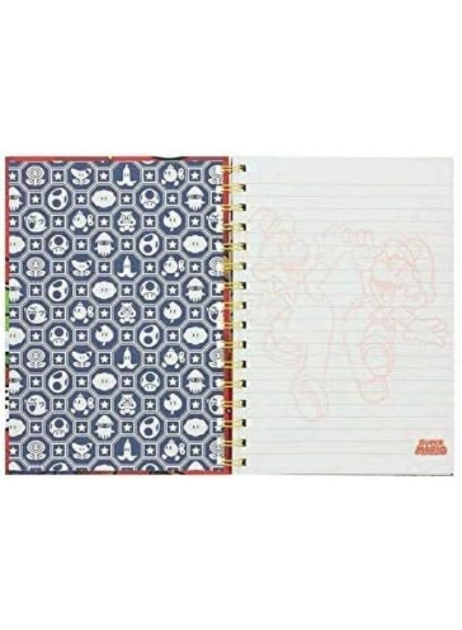 Pyramid Red Printed Notebook Gold Spiral - Image 2