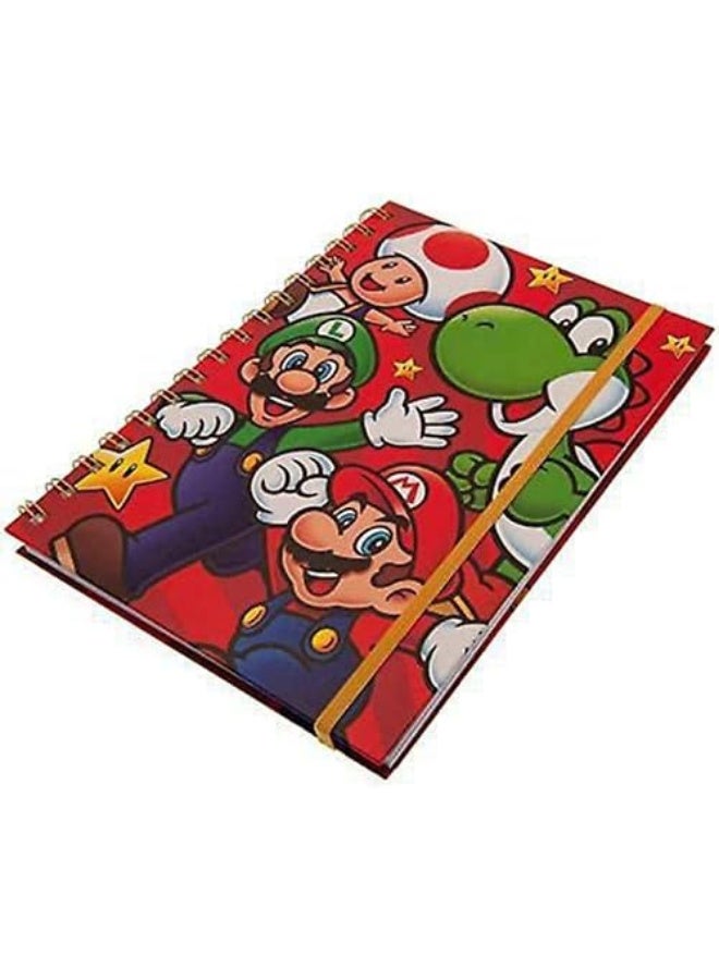 Pyramid Red Printed Notebook Gold Spiral - Image 4