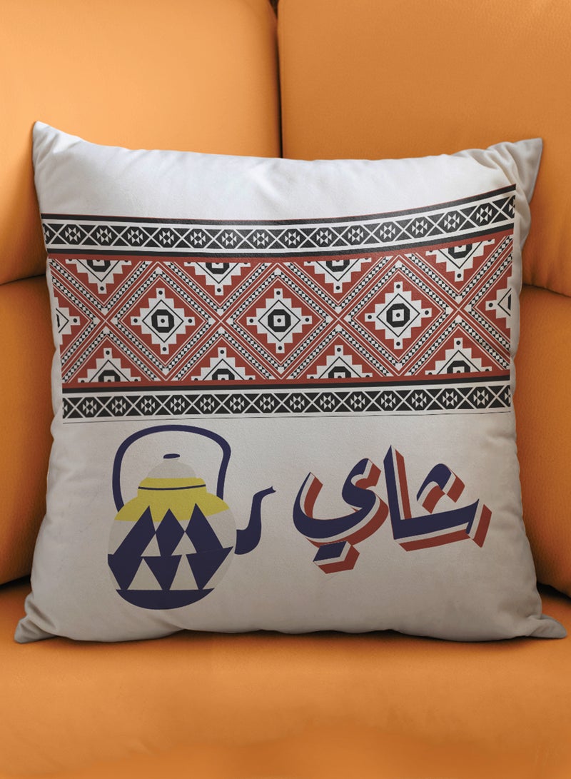 لوحة غطاء وسادة من البوليستر بتصميم شاي عربي - Image 3